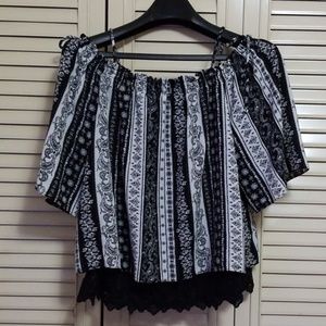 Off the shoulder summer shirt